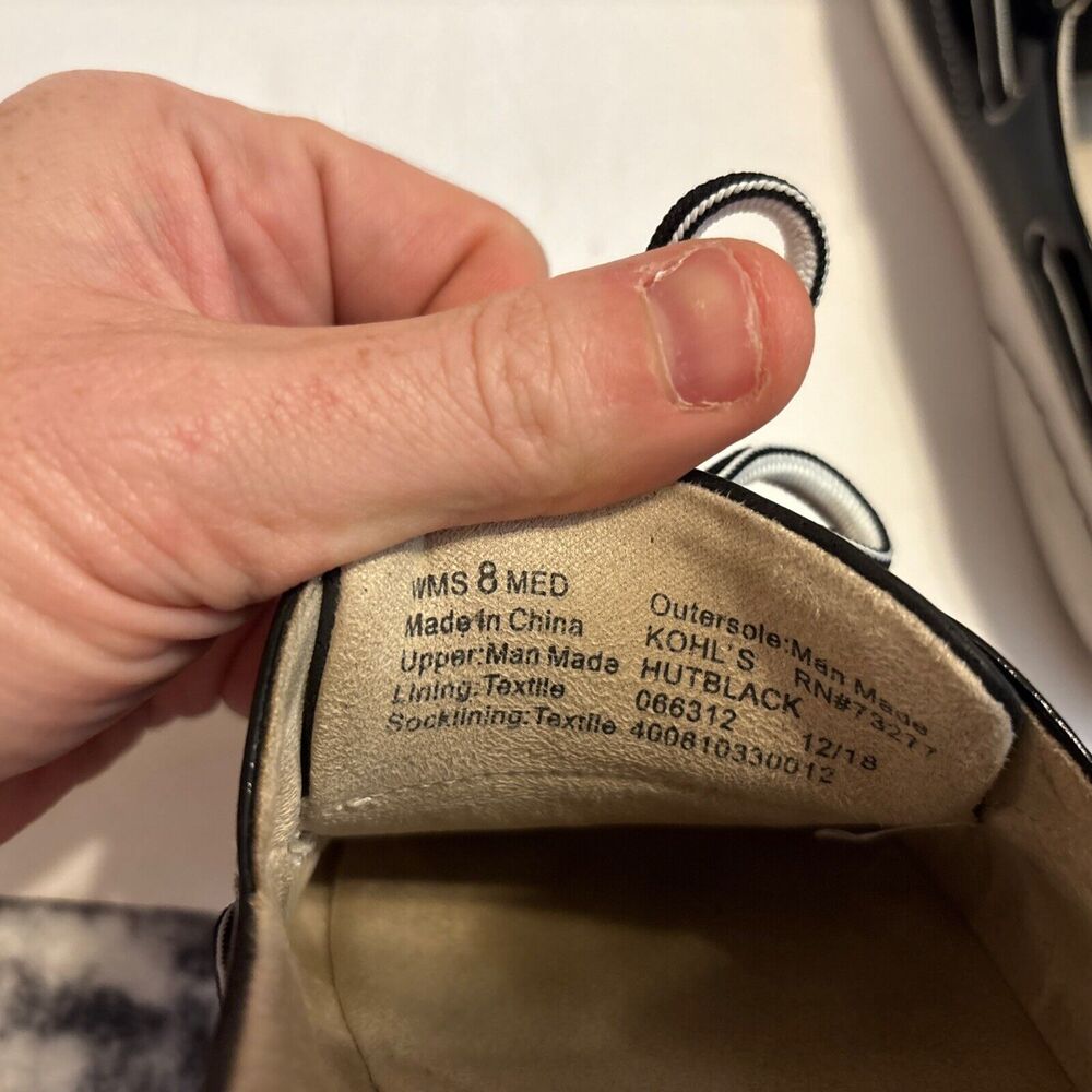 Croft & Barrow Deck Shoes Size 8 Black Mule Boat Shoes - Picture 5 of 5